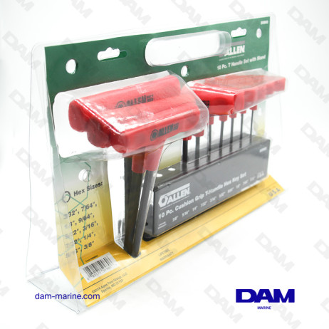 10-Piece T-Shaped Allen Key Set