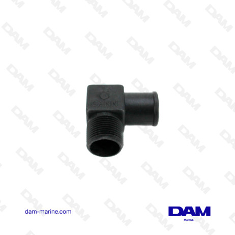 CODO DE PLÁSTICO CONECTOR DE AGUA 90° MM - 3/4 X 25MM