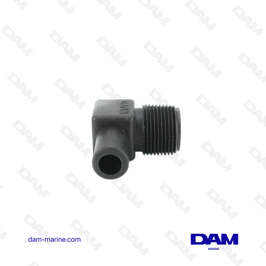 PLASTIC ELBOW WATER CONNECTOR 90° MM - 3/4 X 16MM