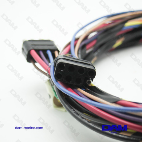 ARNÉS DE CABLEADO RECTÁNGULO M/F DE 8 PINES - 25 PIES