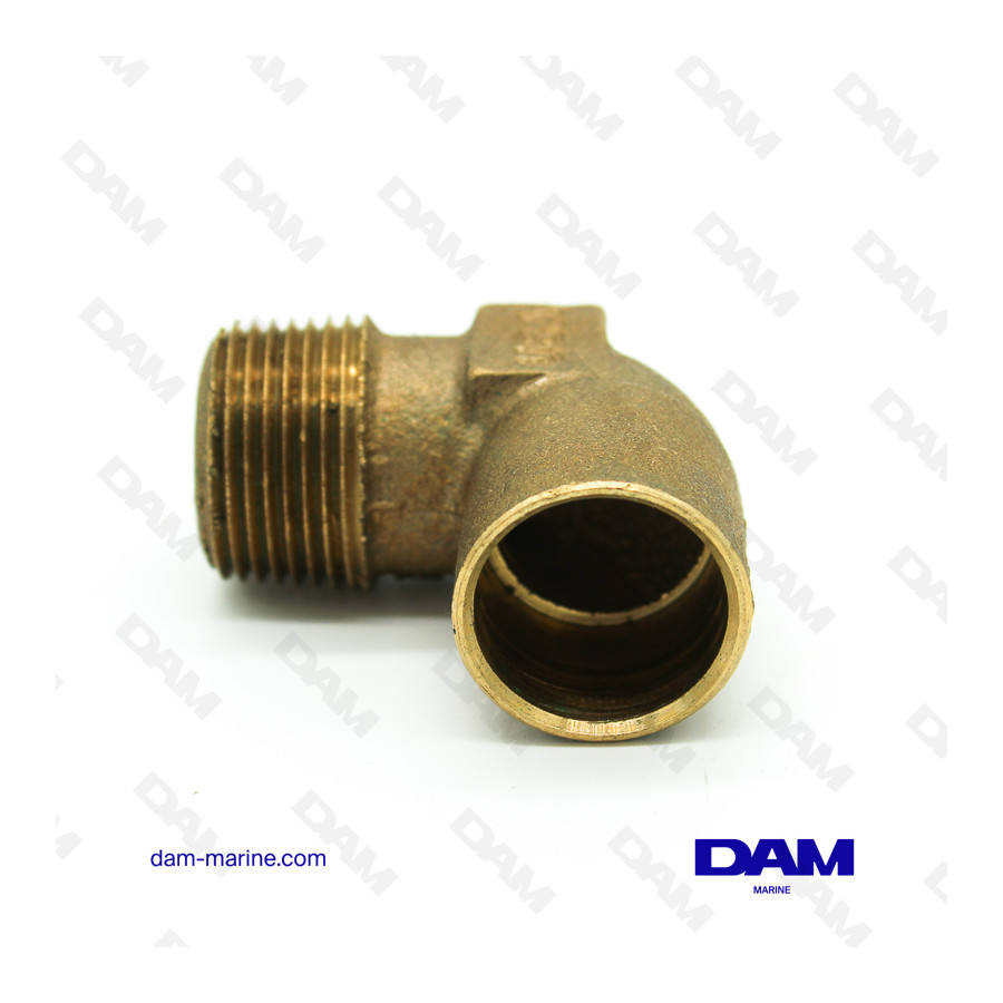 90° BRASS ELBOW WATER FITTING MM - 3/4 X 1