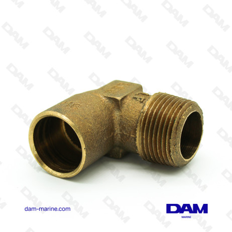 RACCORD EAU COUDE LAITON 90° MM - 3/4 X 1