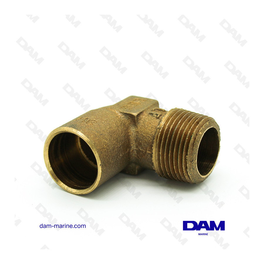 90° BRASS ELBOW WATER FITTING MM - 3/4 X 1