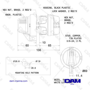 INTERRUPTOR DE BATERÍA IMPERMEABLE DE 300 A