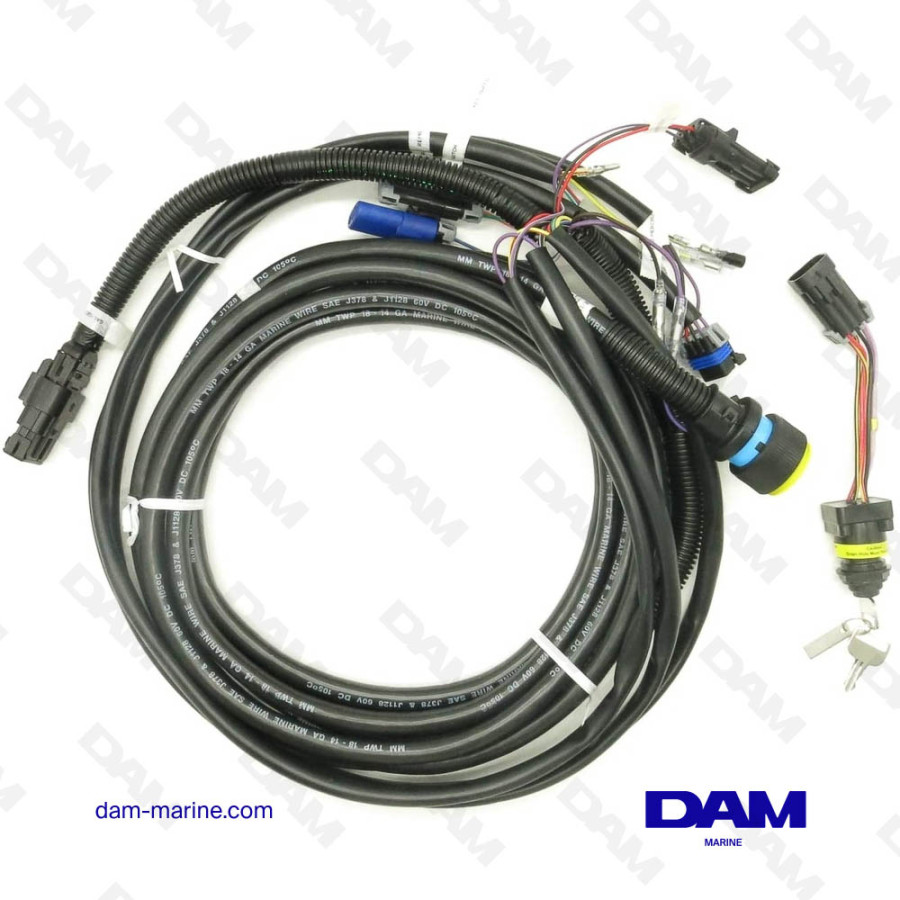 FAISCEAU ELECTRIQUE 20FT - 14 PIN MALE CONTACTEUR A CLEF MERCURY