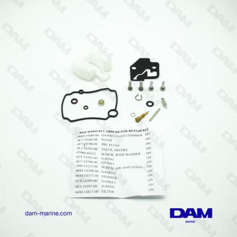 KIT CARBURATEUR YAMAHA - MERCURY - TOHATSU 6 -15HP 4T