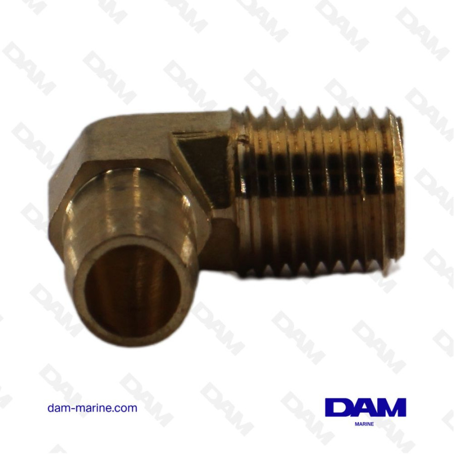 90° ELBOW FUEL FITTING - 1/4 X 10MM