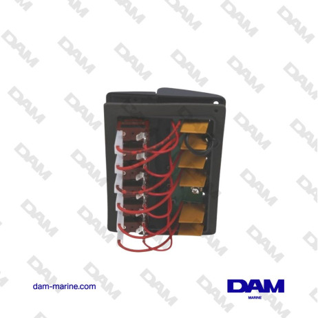 QUADRO ELETTRICO 6 INTERRUTTORI + FUSIBILI BEPCSP6-PTC