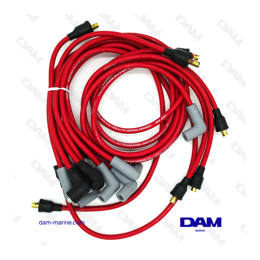 GM V8 CONVENTIONAL MALLORY FLAT SPARK PLUG WIRE KIT