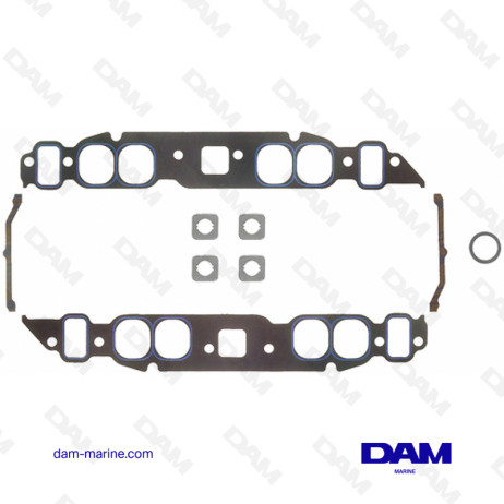V8 GM BB INTAKE PIPE GASKET KIT - OVAL