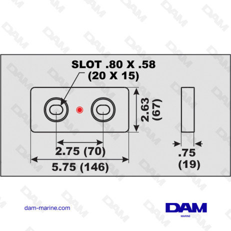 ANODE DE COQUE A VISSER 0.5KG
