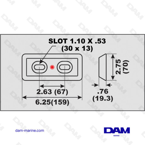 ANODE DE COQUE A VISSER 0.4KG