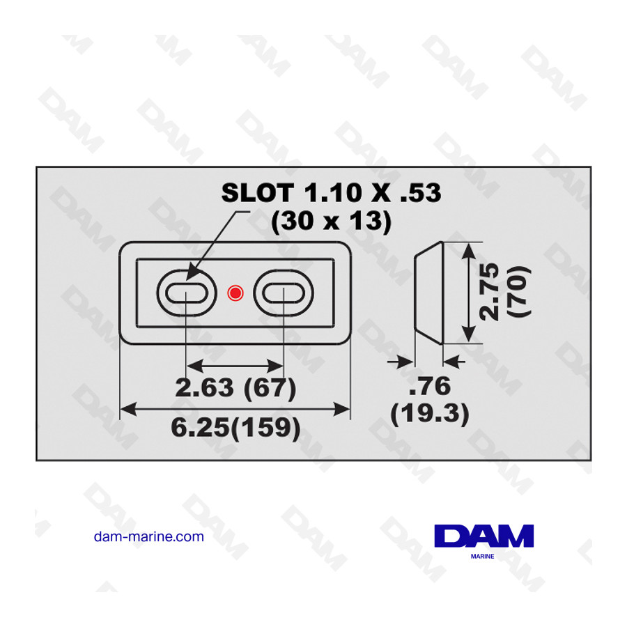 ANODE DE COQUE A VISSER 0.4KG