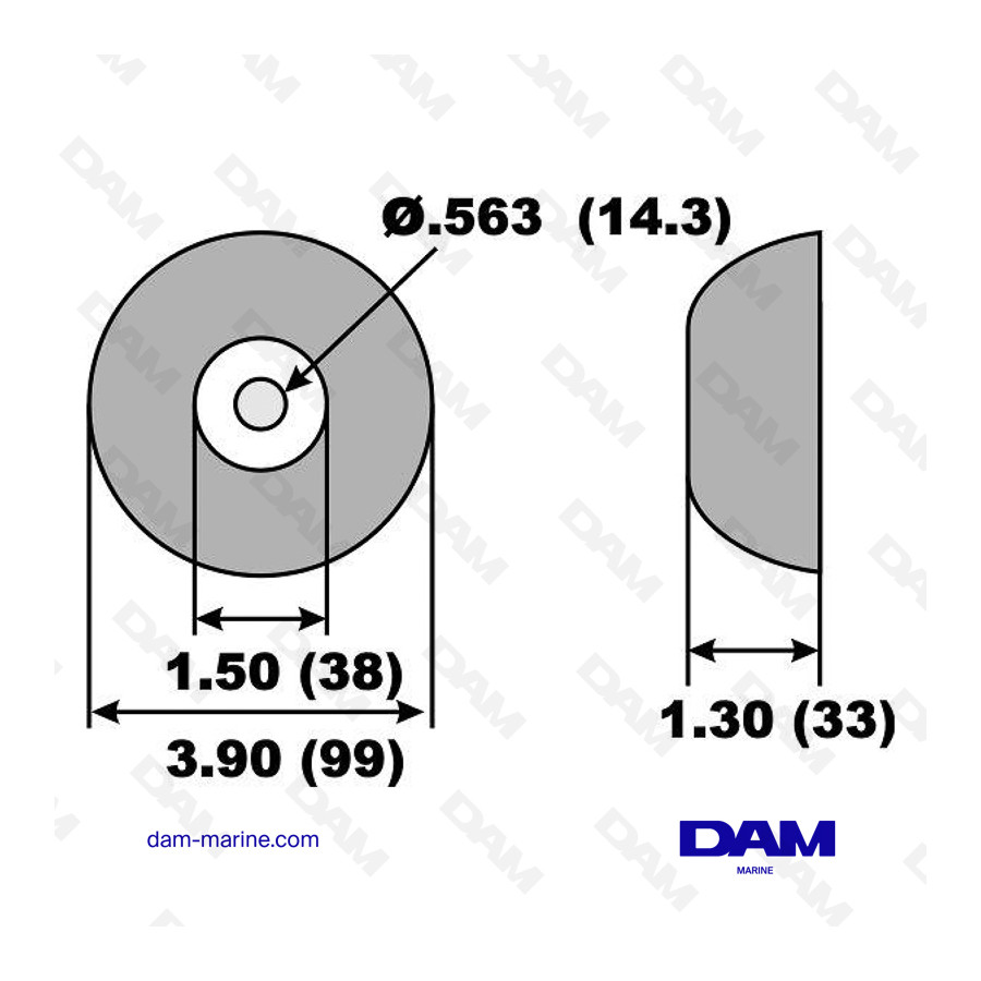 SCREW-ON HULL ANODE 0.45KG