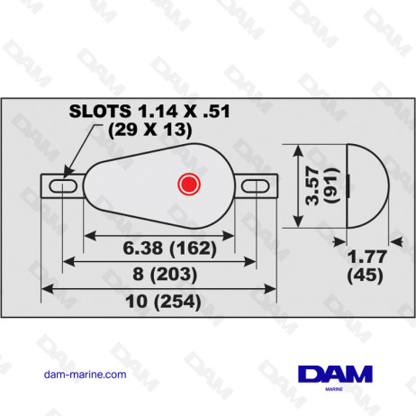 SCREW-ON HULL ANODE 0.9KG