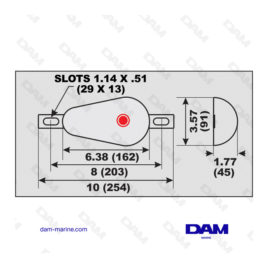 SCREW-ON HULL ANODE 0.9KG