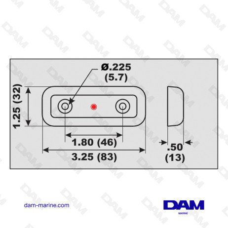 SCREW-ON ALUMINUM ANODE 83 M/M