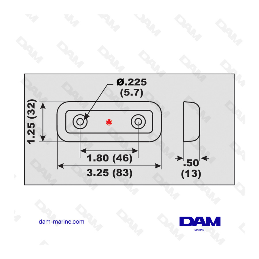 SCREW-ON ALUMINUM ANODE 83 M/M