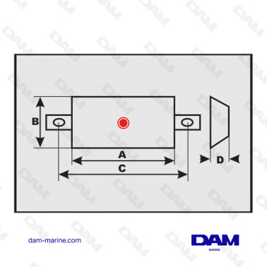 ANODE DE COQUE A VISSER 0.8KG