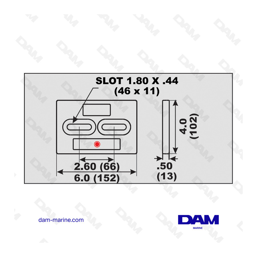 SCREW-ON HULL ANODE 0.5KG