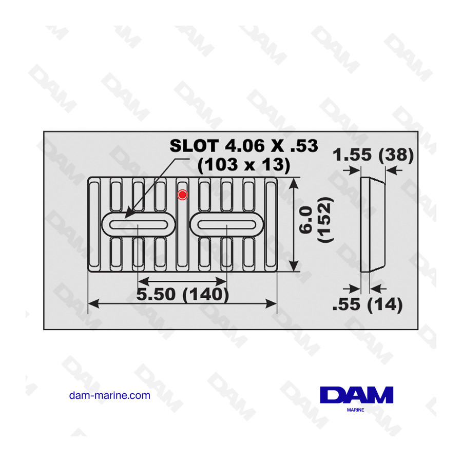 ANODE DE COQUE A VISSER 2.8KG