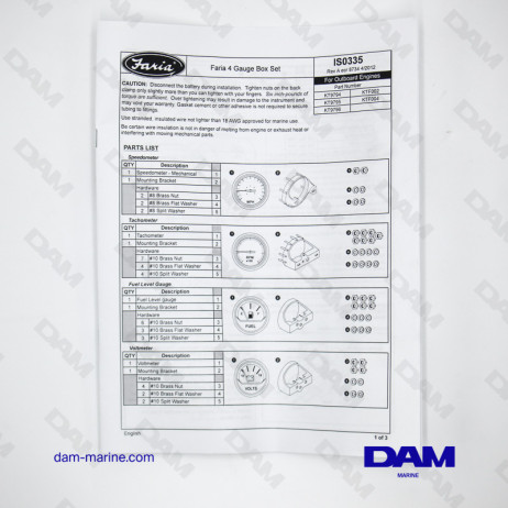 BLACK OUTBOARD INSTRUMENTATION KIT