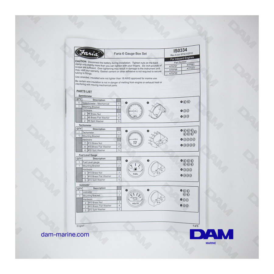 BLACK INBOARD INSTRUMENTATION KIT