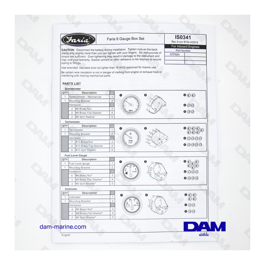 KRONOS INBOARD INSTRUMENTATION KIT