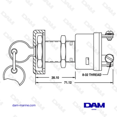 INTERRUPTOR DE LLAVE 3P - 35MM
