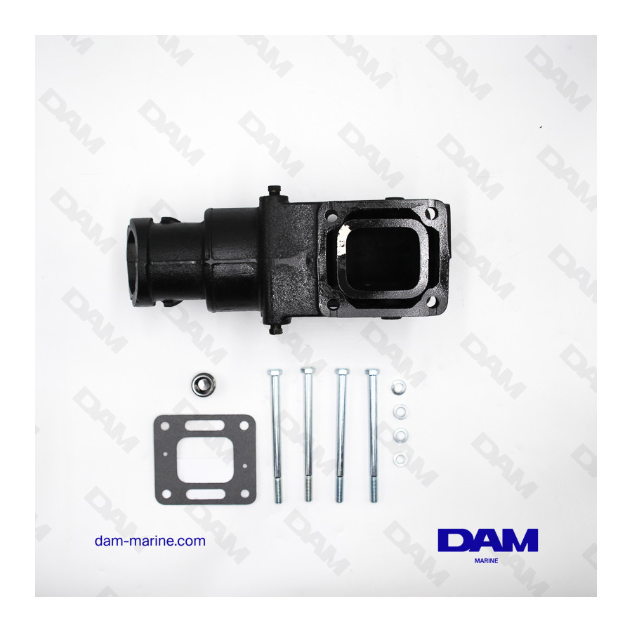 COUDE ECHAPPEMENT MERCRUISER V6-V8 7°