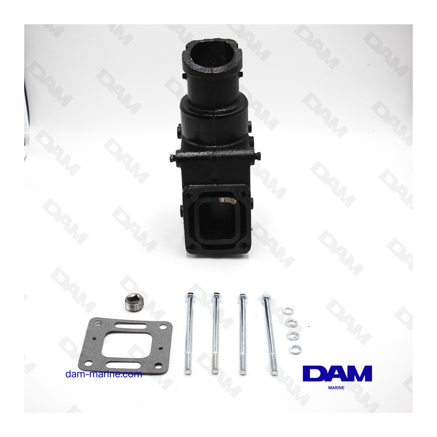 COUDE ECHAPPEMENT MERCRUISER V6-V8 7°