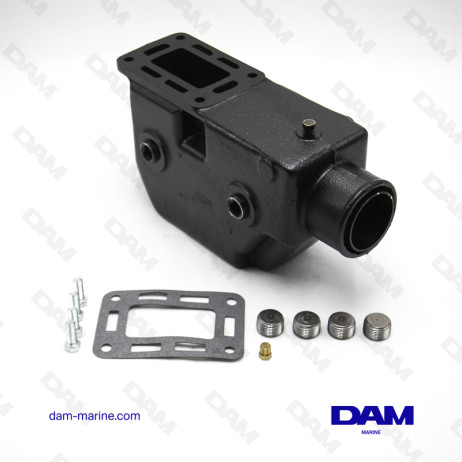 CODO DE ESCAPE MERCRUISER V8 - DERECHO