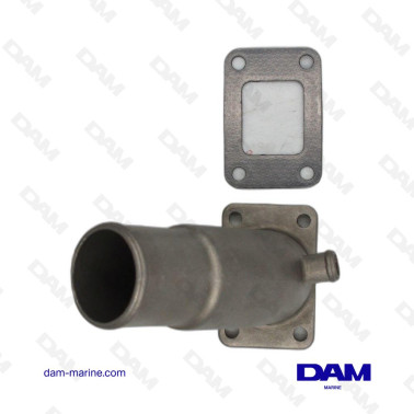 CODO DE ESCAPE DE ACERO INOXIDABLE YANMAR - 4 V 19 MM