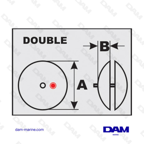 ANODE ROSACE DIAMETRE 165MM - ALUMINIUM