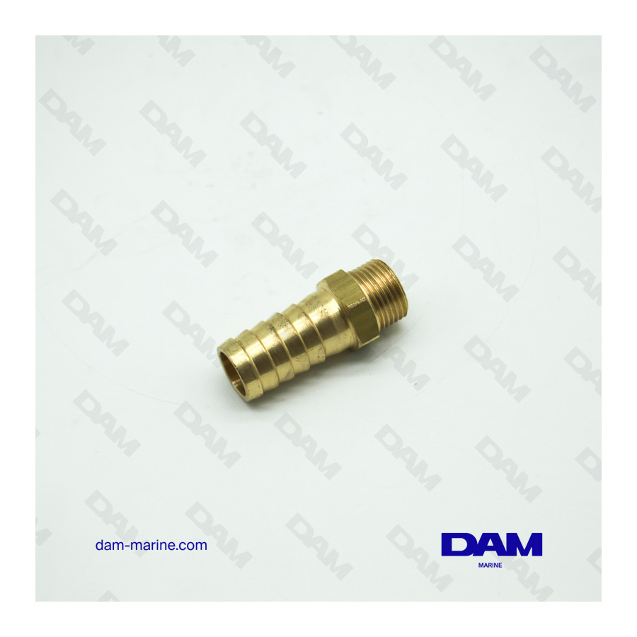 CONECTOR DE AGUA DE LATÓN RECTO - 3/8 X 16 MM