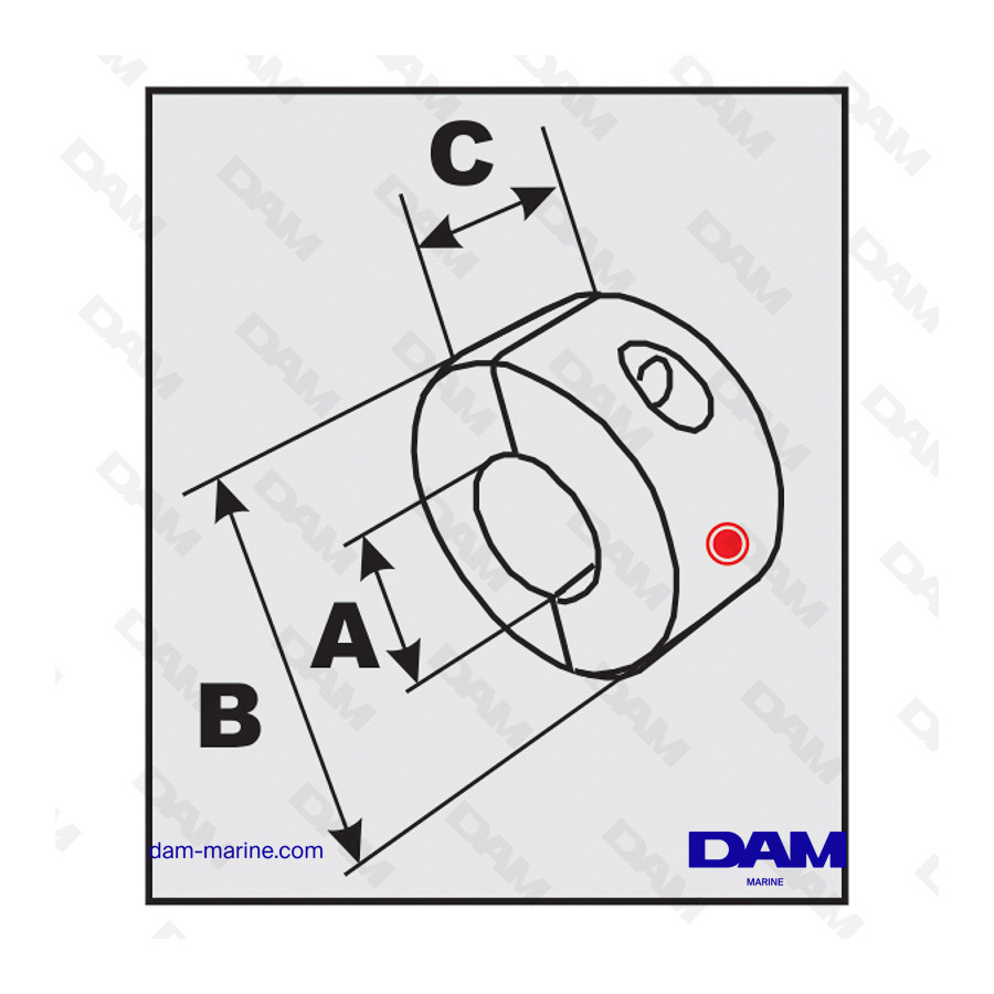 COLLARE ALBERO ANODO 30MM