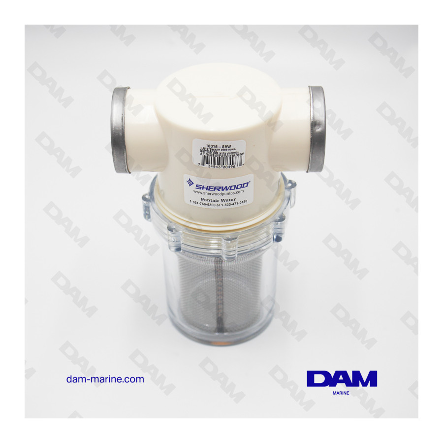 COMPLETE SHERWOOD SEAWATER FILTER - 1"NPT