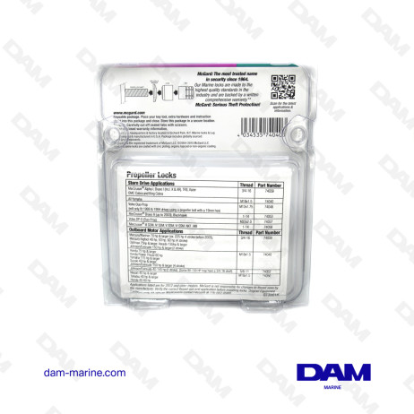 KIT DE TUERCA DE SEGURIDAD DE HÉLICE MERCURY - MERCRUISER