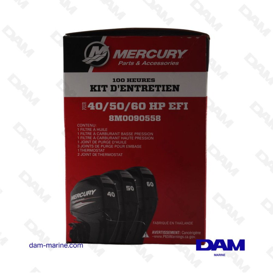 KIT ENTRETIEN MERCURY EFI 40-60CV - 100HRS