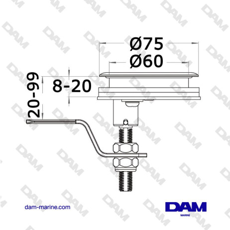 FLOOR LIFT WITH LOCK 38.152.51