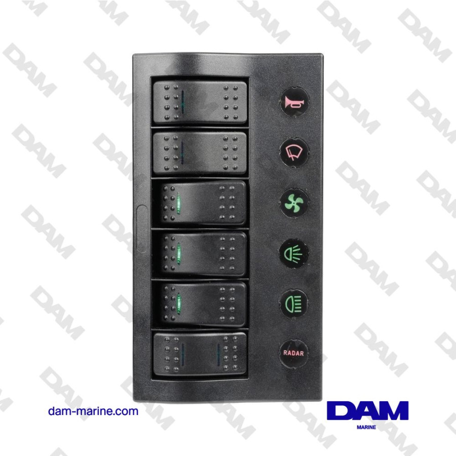 PCP COMPACT ELECTRICAL PANEL 6 SWITCHES