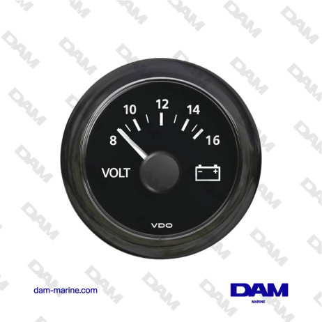 VOLTMETRE 8/16 VOLTS VDO NOIR A2C59512545