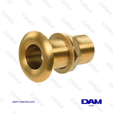 1-1/4" BRASS THRU-HULL FITTING