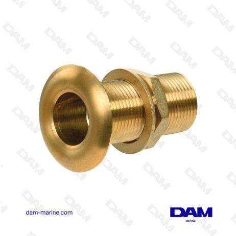 1-1/4" BRASS THRU-HULL FITTING