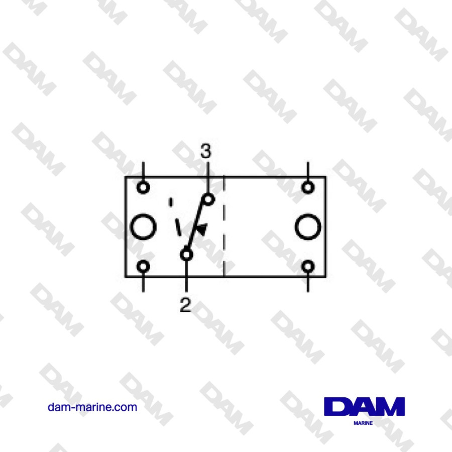 INTERRUPTEUR OFF-(ON) LUMINEUX 12V BLANC