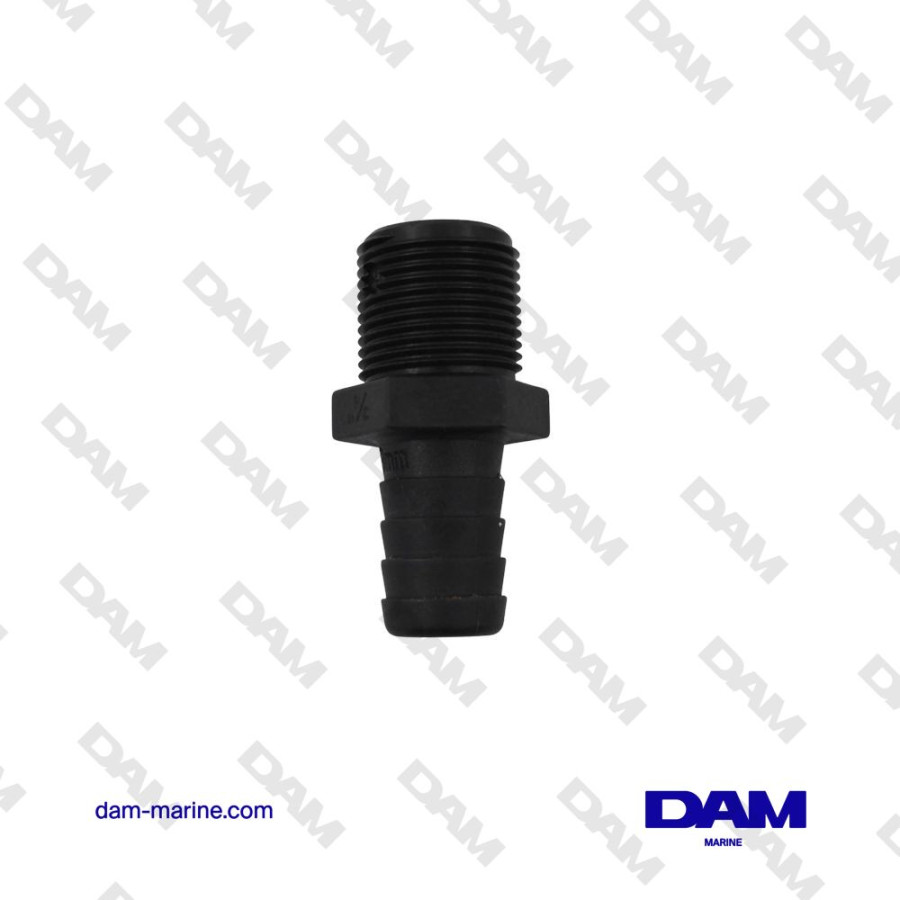 RACCORD EAU DROIT PLASTIQUE - 3/4 BSP X 19MM