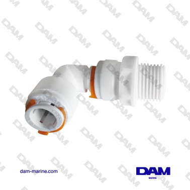 Lote 10 Conector hembra/macho de 90° de 3/8"