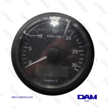 VDO Tachometer 3000 RPM Hour Meter Black
