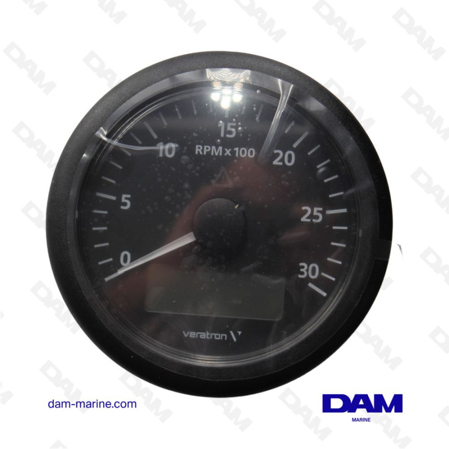 VDO Tachometer 3000 RPM Hour Meter Black