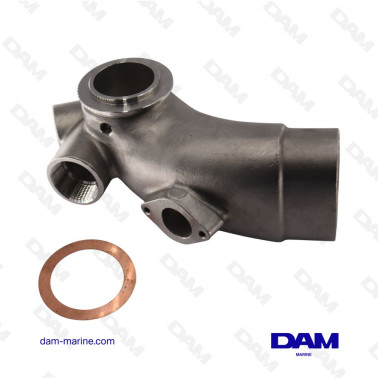 MERCRUISER DIESEL STAINLESS STEEL EXHAUST ELBOW